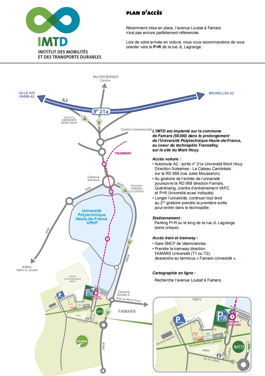 plan d'accès IMTD